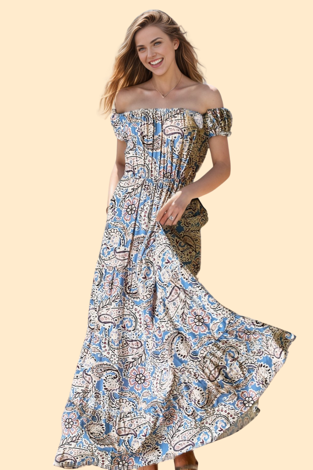 Haute Kopal Breezy Bardot Dress