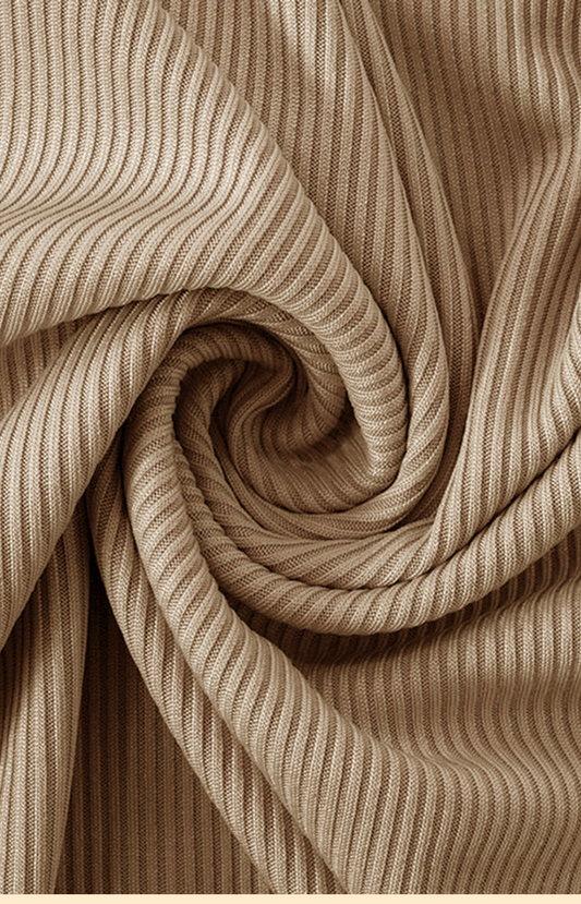 Ribbed Fabric in Khaki