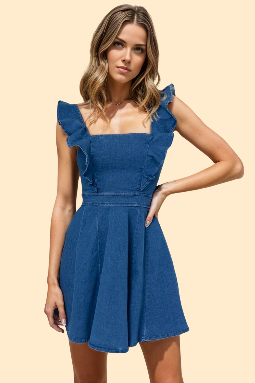 long sleeve mini dress for women Long Sleeve Lace V-neck Mini Dress
