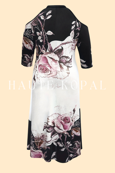 Printed dress for curvy women