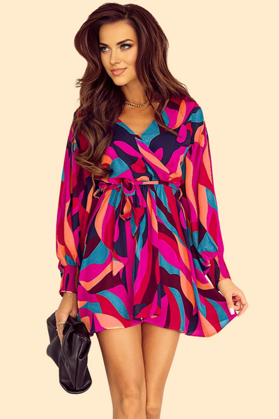 Surplice neckline dress by Haute Kopal