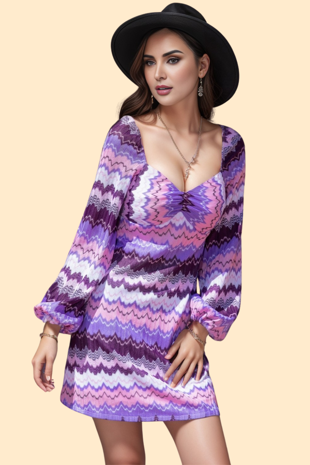 Vintage-inspired printed dress by Haute Kopal