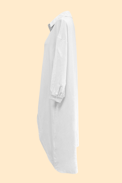 Collared shirt with an asymmetrical design