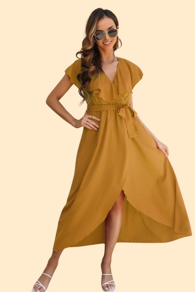 Cozy and Elegant Midi Dress by Haute Kopal