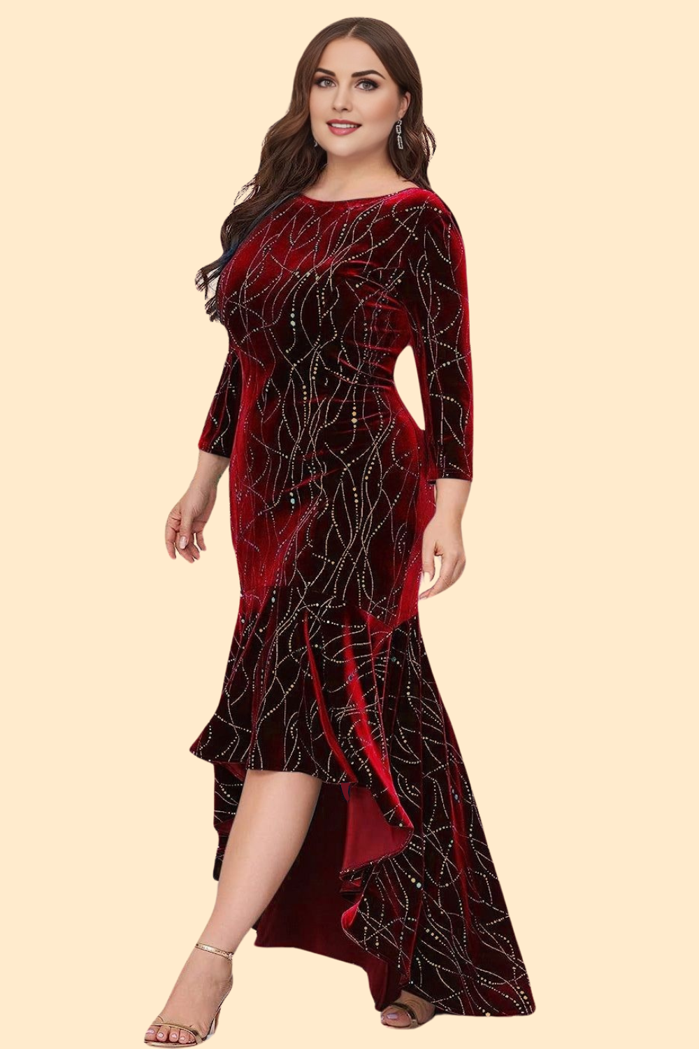 Plus Size Burgundy Dress by HauteKopal