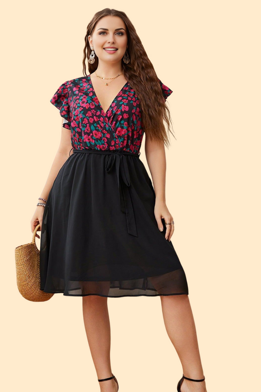 Plus size floral dress