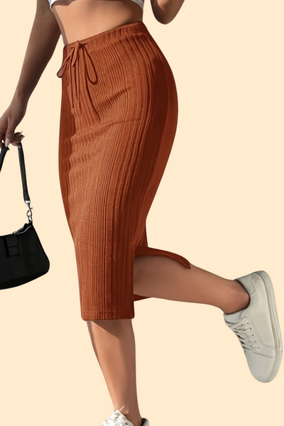 Slit high waist skirt