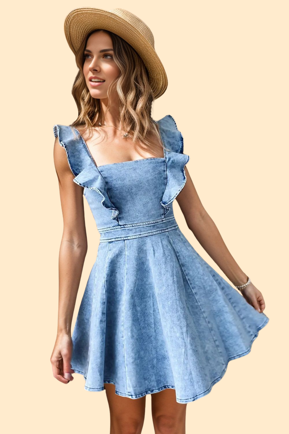 Square neck dress