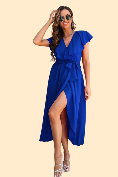 Tie waist midi dress